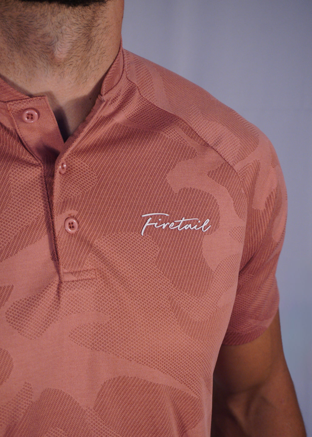 Coral Camo Blade Polo