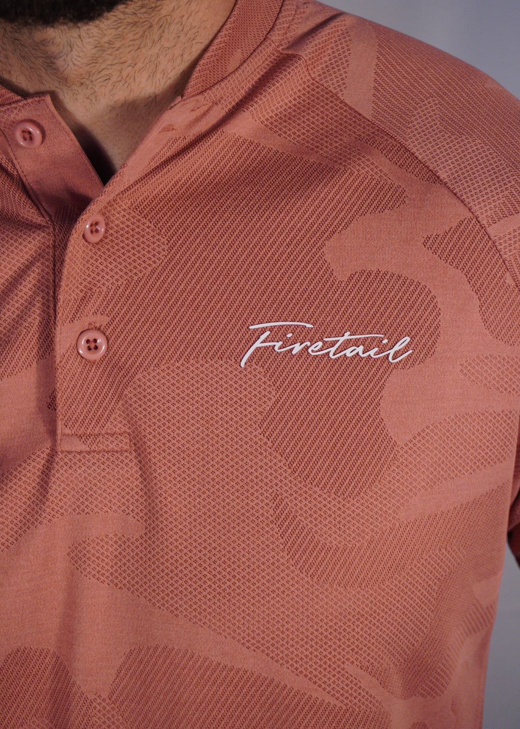 Coral Camo Blade Polo