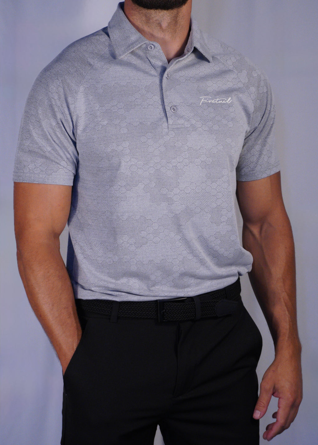 Grey Hex Polo