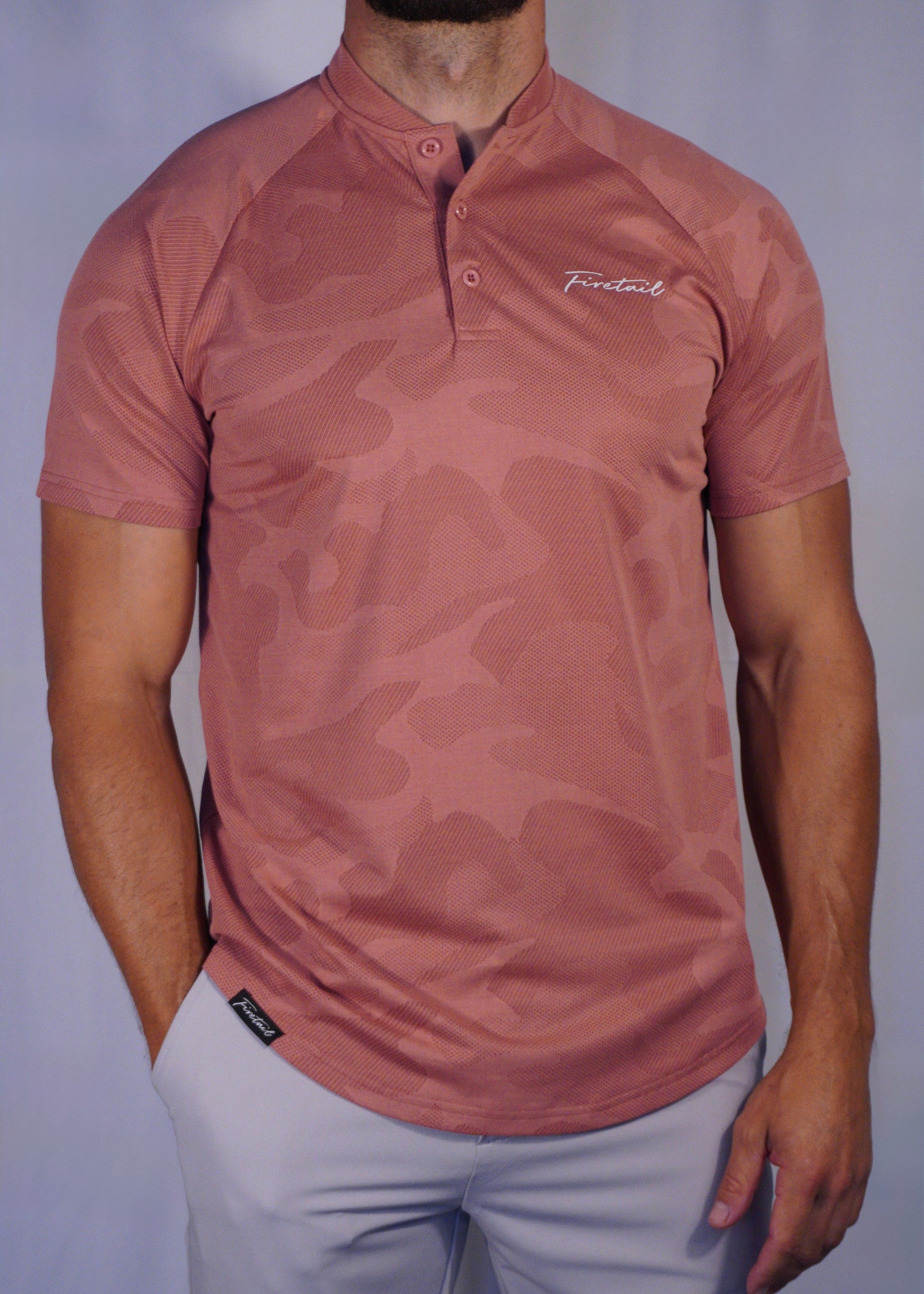 Coral Camo Blade Polo
