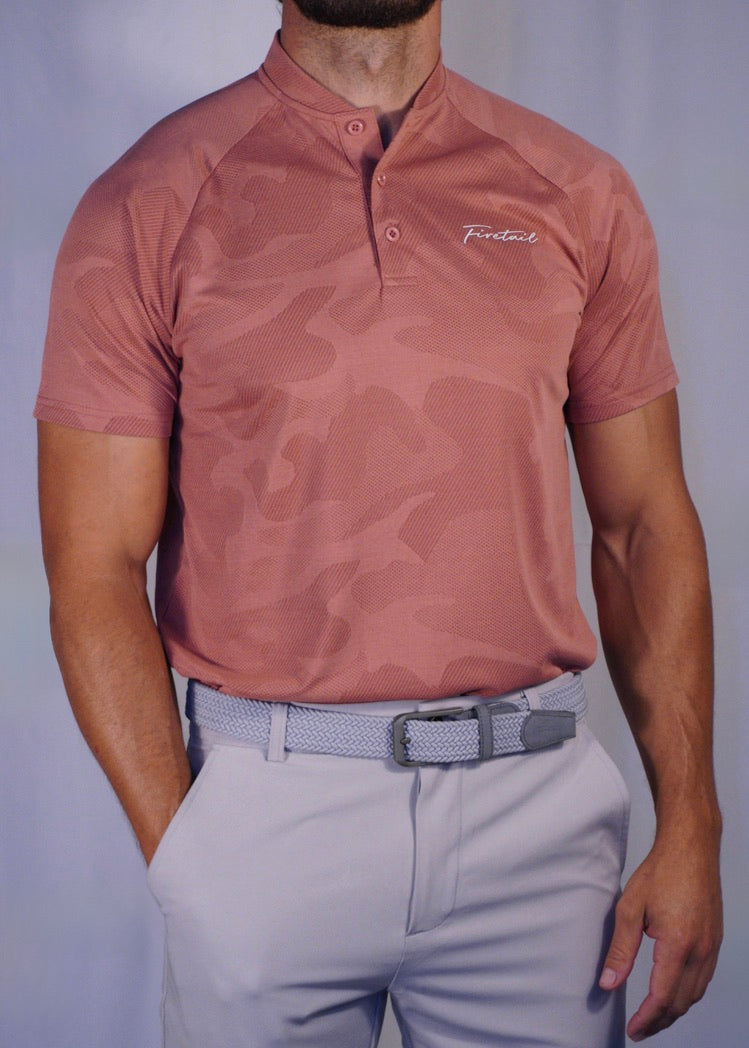 Coral Camo Blade Polo