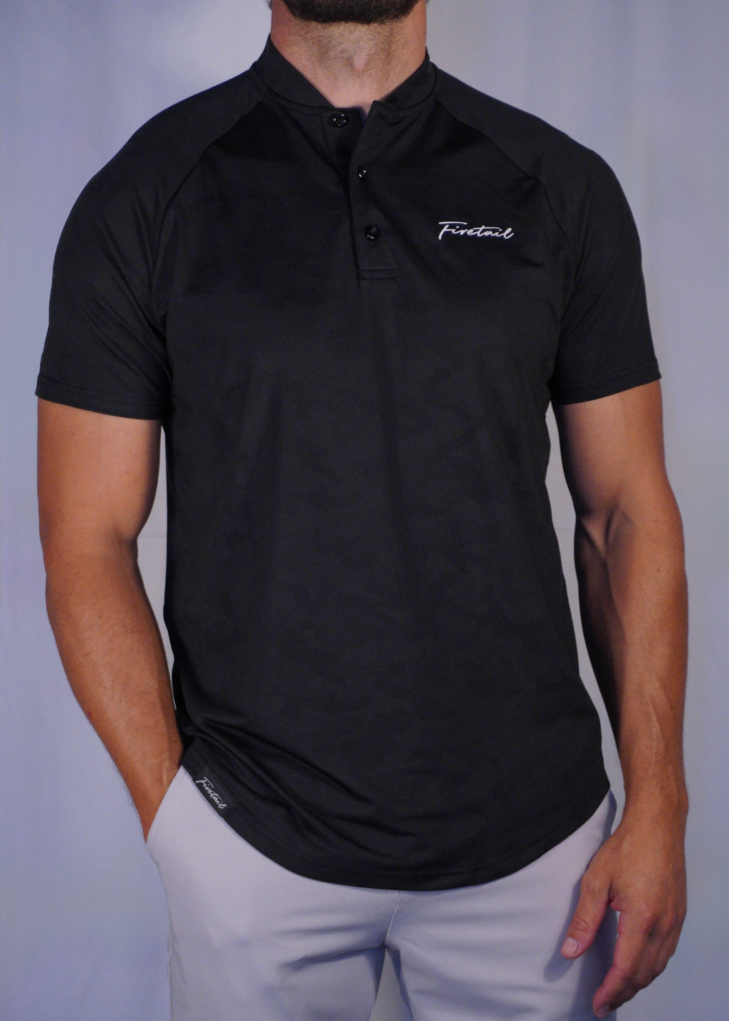 Black Camo Blade Polo
